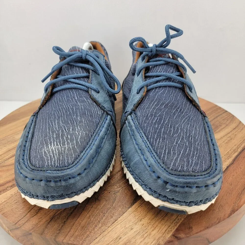 Twisted X Mens Size 9.5 Blue Zero-X Moc Toe Lace Up Sneakers MZX0008